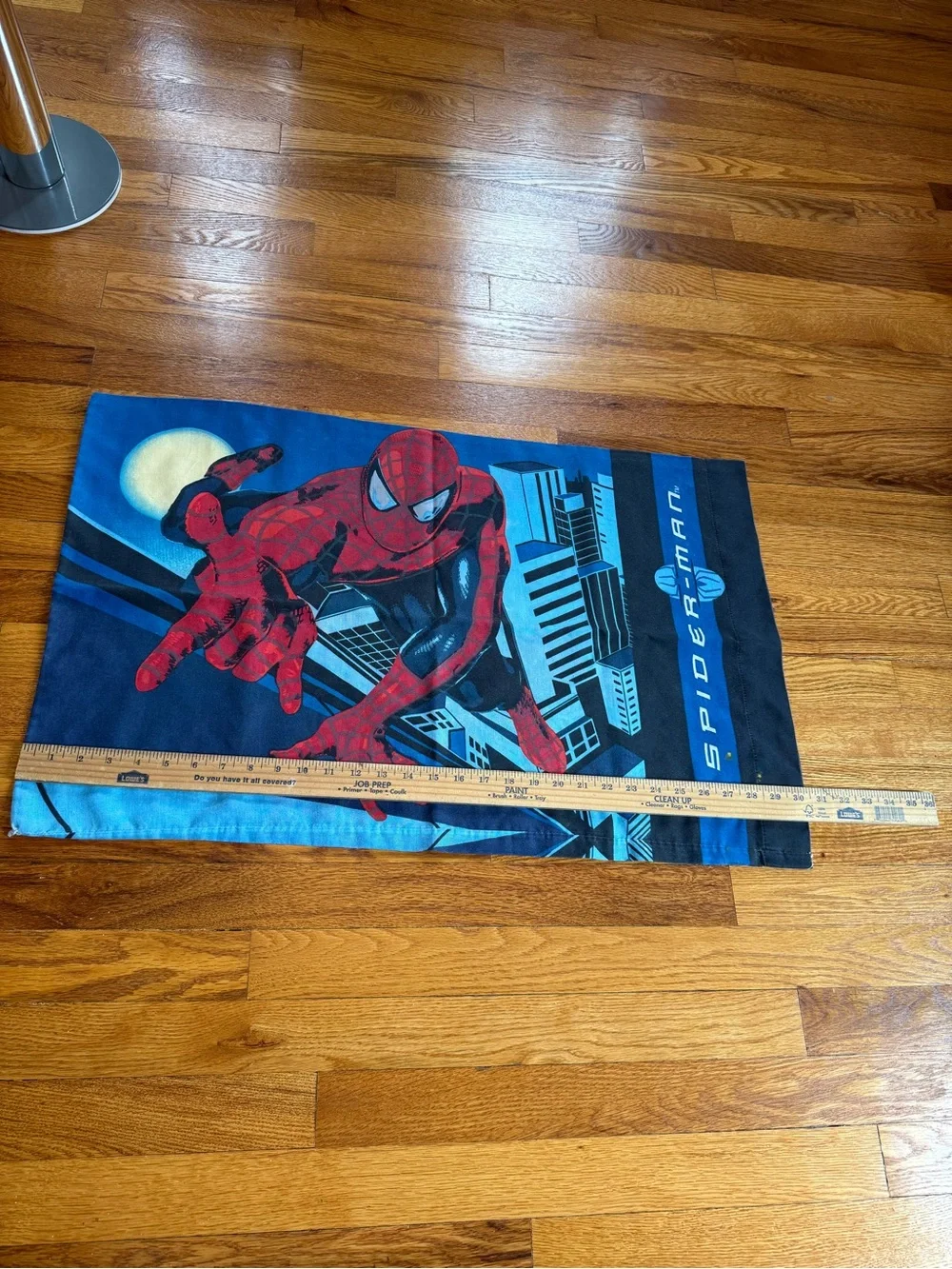 Vintage Y2K Spider-Man The Movie Pillowcase, 2002 Sam Raimi Marvel Bedding 90s